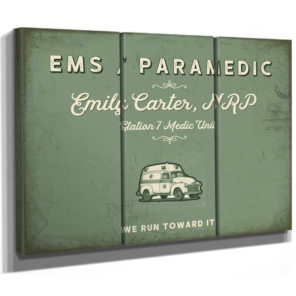 Personalized Paramedic Sign, We Run Toward It, Sage & Forest, image 14