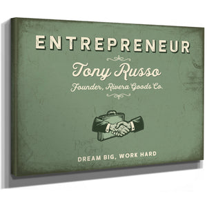 Personalized Entrepreneur Sign, Dream Big, Work Hard, Sage & Forest, image 8