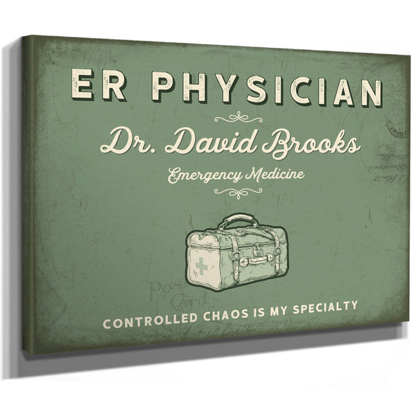 Personalized ER Physician Sign, Controlled Chaos Is My Specialty, Sage & Forest, image 8