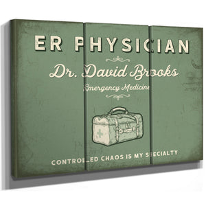 Personalized ER Physician Sign, Controlled Chaos Is My Specialty, Sage & Forest, image 14
