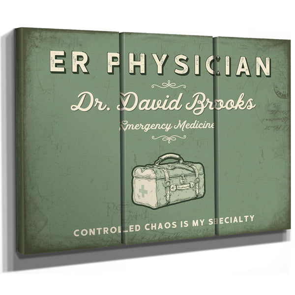 Personalized ER Physician Sign, Controlled Chaos Is My Specialty, Sage & Forest, image 14