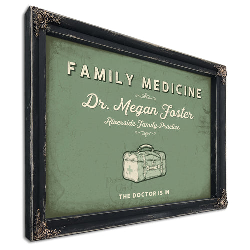 Personalized Family Medicine Sign, The Doctor Is In, Sage & Forest, image 1
