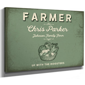 Personalized Farmer Sign, Up With the Roosters, Sage & Forest, image 8