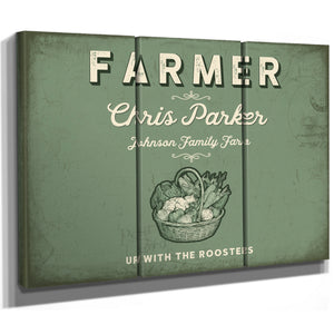 Personalized Farmer Sign, Up With the Roosters, Sage & Forest, image 14