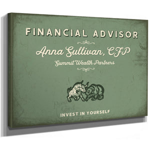 Personalized Financial Advisor Sign, Invest in Yourself, Sage & Forest, image 8