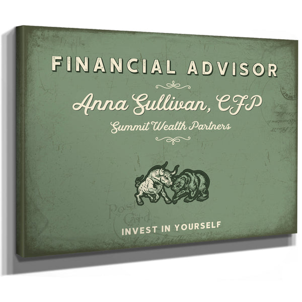 Personalized Financial Advisor Sign, Invest in Yourself, Sage & Forest, image 8