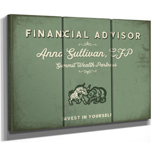 Personalized Financial Advisor Sign, Invest in Yourself, Sage & Forest, image 14