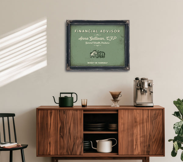 Personalized Financial Advisor Sign, Invest in Yourself, Sage & Forest, image 15