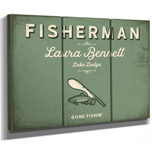 Personalized Fisherman Sign, Gone Fishin', Sage & Forest, image 14