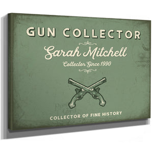 Personalized Gun Collector Sign, Collector of Fine History, Sage & Forest, image 8