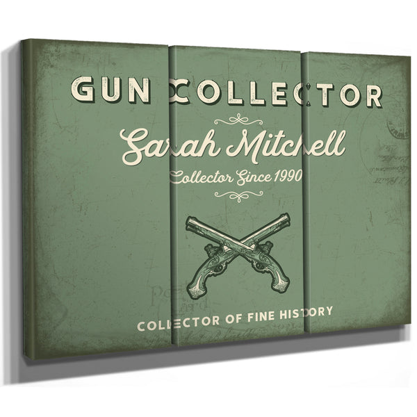 Personalized Gun Collector Sign, Collector of Fine History, Sage & Forest, image 14
