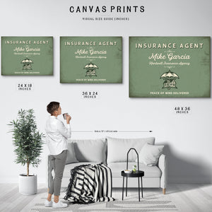 Personalized Insurance Agent Sign, Peace of Mind Delivered, Sage & Forest, image 10