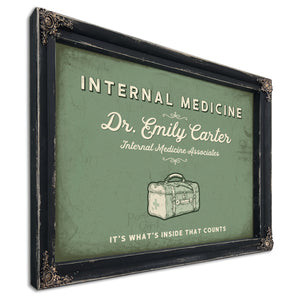 Personalized Internal Medicine Sign, It's What's Inside That Counts, Sage & Forest, image 1