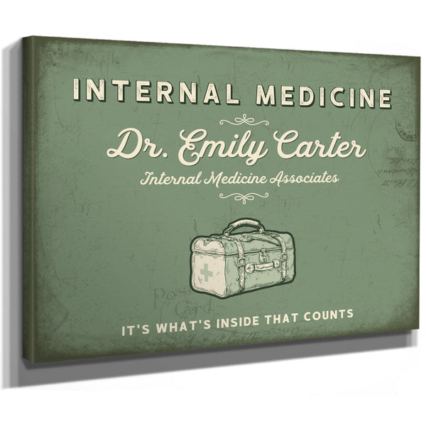 Personalized Internal Medicine Sign, It's What's Inside That Counts, Sage & Forest, image 8