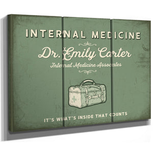 Personalized Internal Medicine Sign, It's What's Inside That Counts, Sage & Forest, image 14