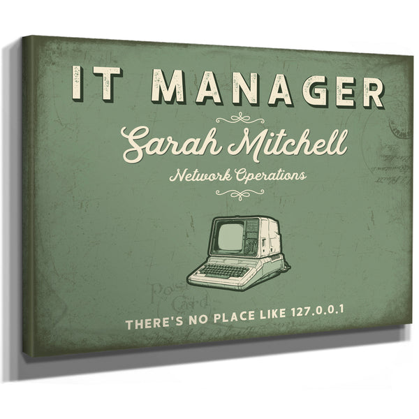 Personalized IT Manager Sign, There's No Place Like 127.0.0.1, Sage & Forest, image 8