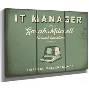 Personalized IT Manager Sign, There's No Place Like 127.0.0.1, Sage & Forest, image 14