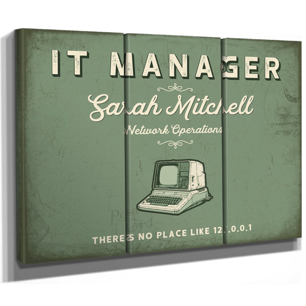 Personalized IT Manager Sign, There's No Place Like 127.0.0.1, Sage & Forest, image 14