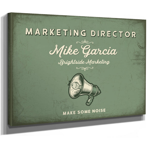 Personalized Marketing Director Sign, Make Some Noise, Sage & Forest, image 8