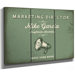 Personalized Marketing Director Sign, Make Some Noise, Sage & Forest, image 14