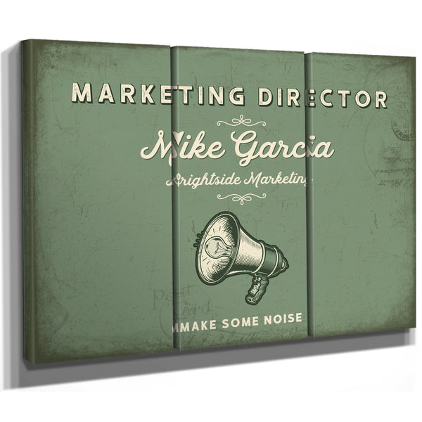 Personalized Marketing Director Sign, Make Some Noise, Sage & Forest, image 14