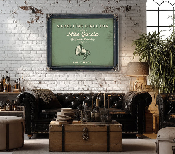 Personalized Marketing Director Sign, Make Some Noise, Sage & Forest, image 18