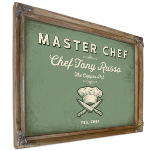 Personalized Master Chef Sign, Yes, Chef, Sage & Forest, image 6