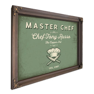 Personalized Master Chef Sign, Yes, Chef, Sage & Forest, image 7