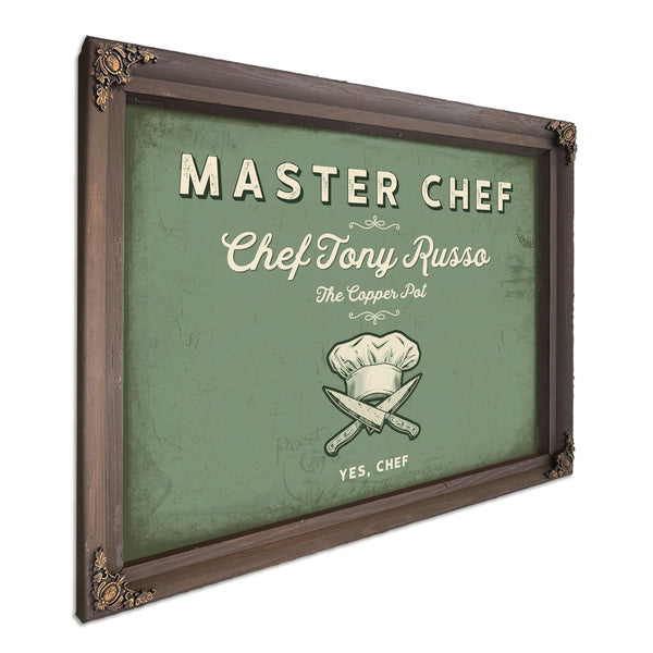 Personalized Master Chef Sign, Yes, Chef, Sage & Forest, image 7