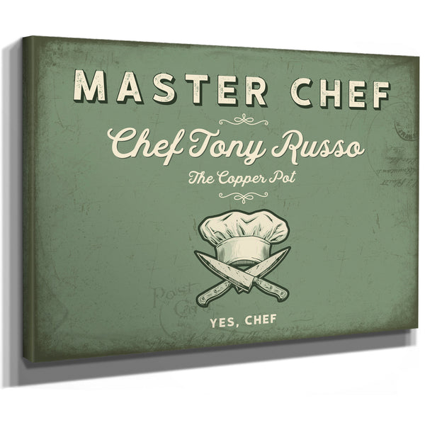 Personalized Master Chef Sign, Yes, Chef, Sage & Forest, image 8