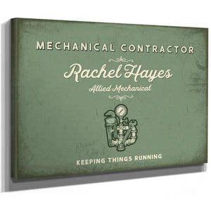 Personalized Mechanical Contractor Sign, Keeping Things Running, Sage & Forest, image 8