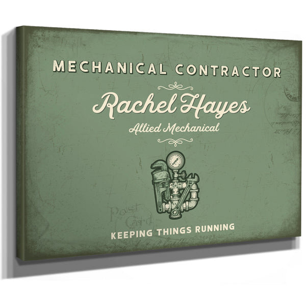 Personalized Mechanical Contractor Sign, Keeping Things Running, Sage & Forest, image 8