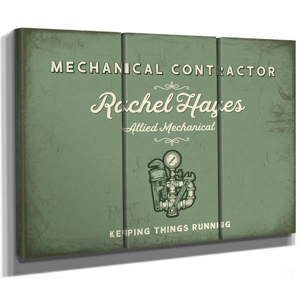 Personalized Mechanical Contractor Sign, Keeping Things Running, Sage & Forest, image 14