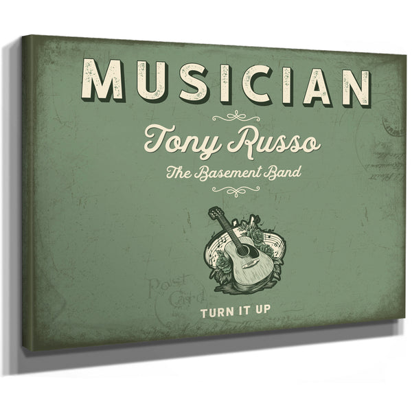 Personalized Musician Sign, Turn It Up, Sage & Forest, image 8