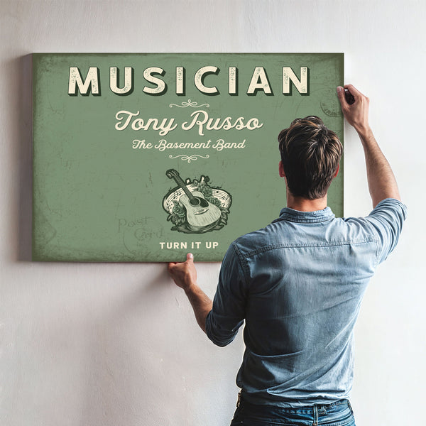 Personalized Musician Sign, Turn It Up, Sage & Forest, image 9