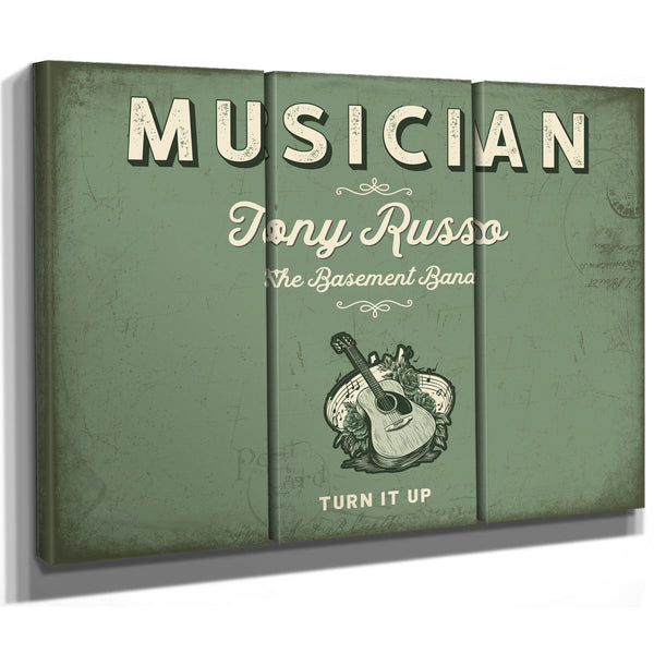 Personalized Musician Sign, Turn It Up, Sage & Forest, image 14