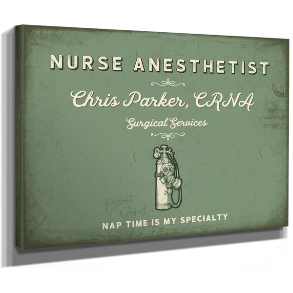 Personalized Nurse Anesthetist Sign, Nap Time Is My Specialty, Sage & Forest, image 8