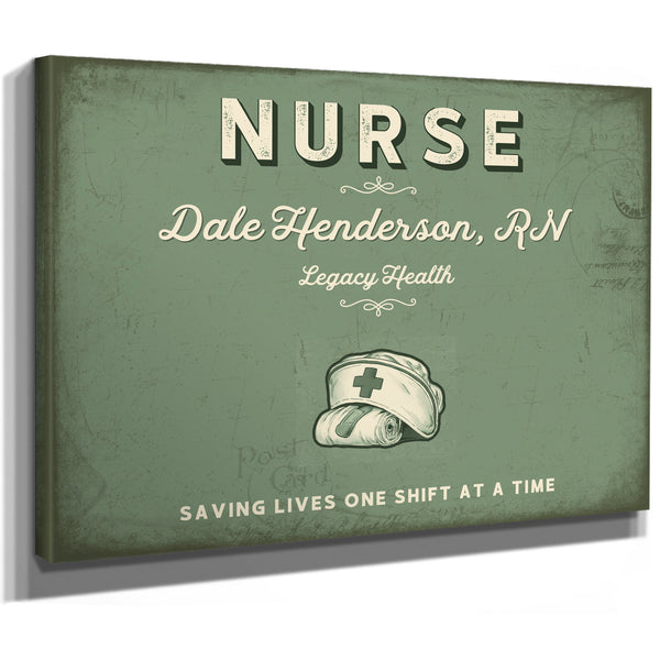 Personalized Nurse Sign, Saving Lives One Shift at a Time, Sage & Forest, image 8