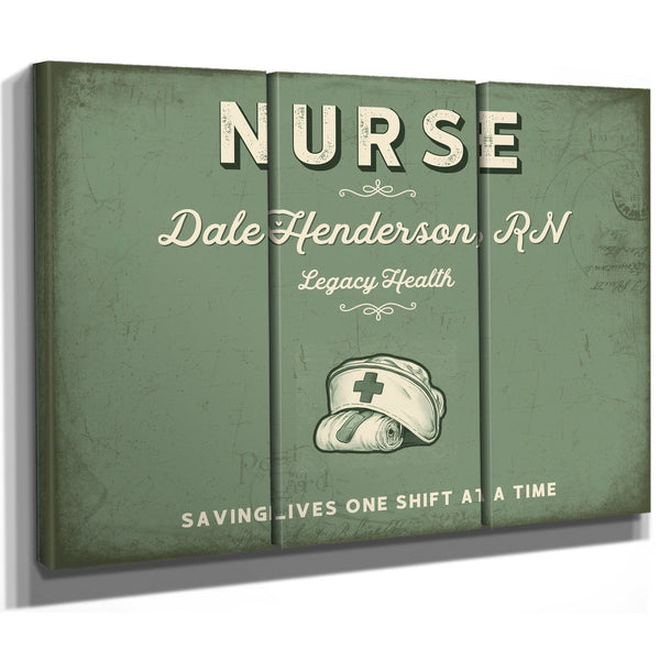 Personalized Nurse Sign, Saving Lives One Shift at a Time, Sage & Forest, image 14
