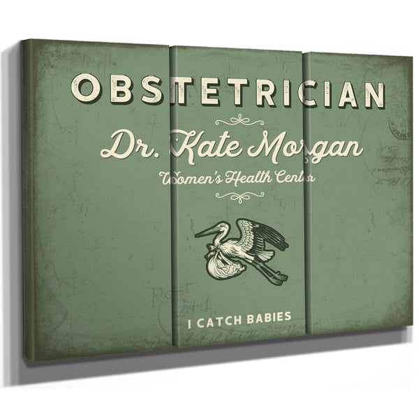 Personalized Obstetrician Sign, I Catch Babies, Sage & Forest, image 14