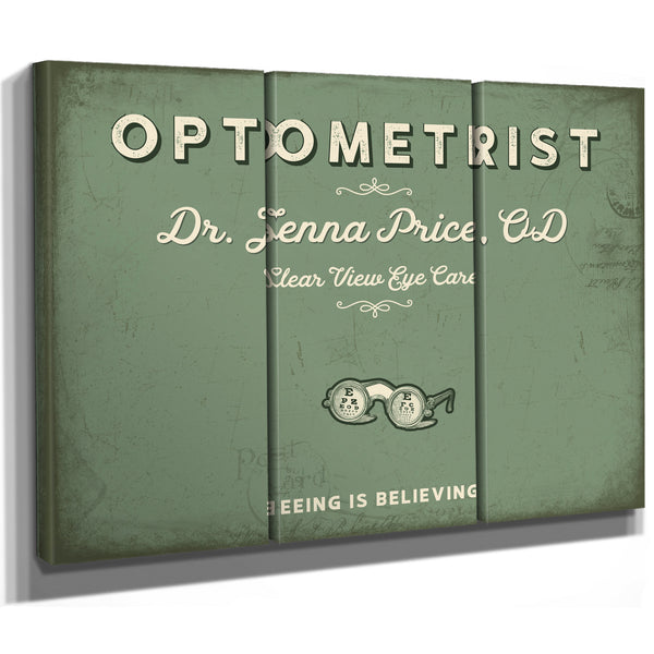 Personalized Optometrist Sign, Seeing Is Believing, Sage & Forest, image 14