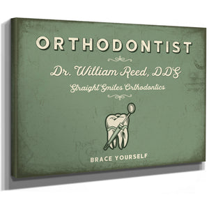 Personalized Orthodontist Sign, Brace Yourself, Sage & Forest, image 8