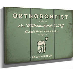 Personalized Orthodontist Sign, Brace Yourself, Sage & Forest, image 14