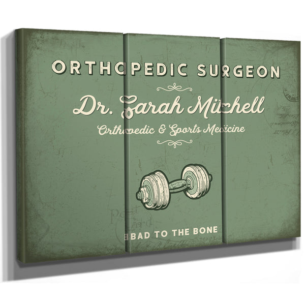 Personalized Orthopedic Surgeon Sign, Bad to the Bone, Sage & Forest, image 14