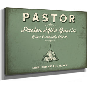 Personalized Pastor Sign, Shepherd of the Flock, Sage & Forest, image 8