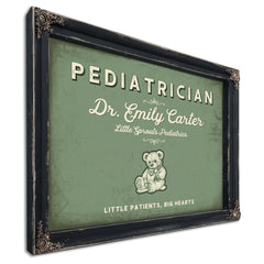 Personalized Pediatrician Sign, Little Patients, Big Hearts, Sage & Forest, image 1