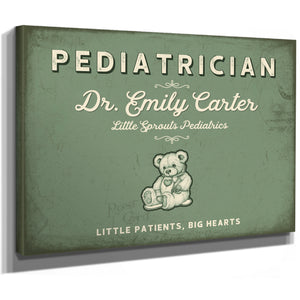 Personalized Pediatrician Sign, Little Patients, Big Hearts, Sage & Forest, image 8