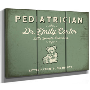Personalized Pediatrician Sign, Little Patients, Big Hearts, Sage & Forest, image 14