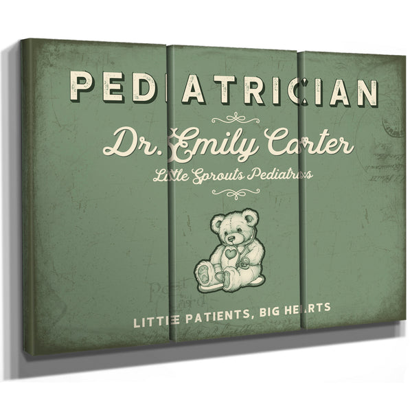 Personalized Pediatrician Sign, Little Patients, Big Hearts, Sage & Forest, image 14