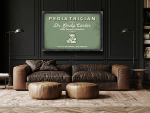 Personalized Pediatrician Sign, Little Patients, Big Hearts, Sage & Forest, image 17